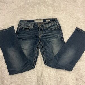 BKE Women's Denim Sabrina Straight 28 Regular Jeans